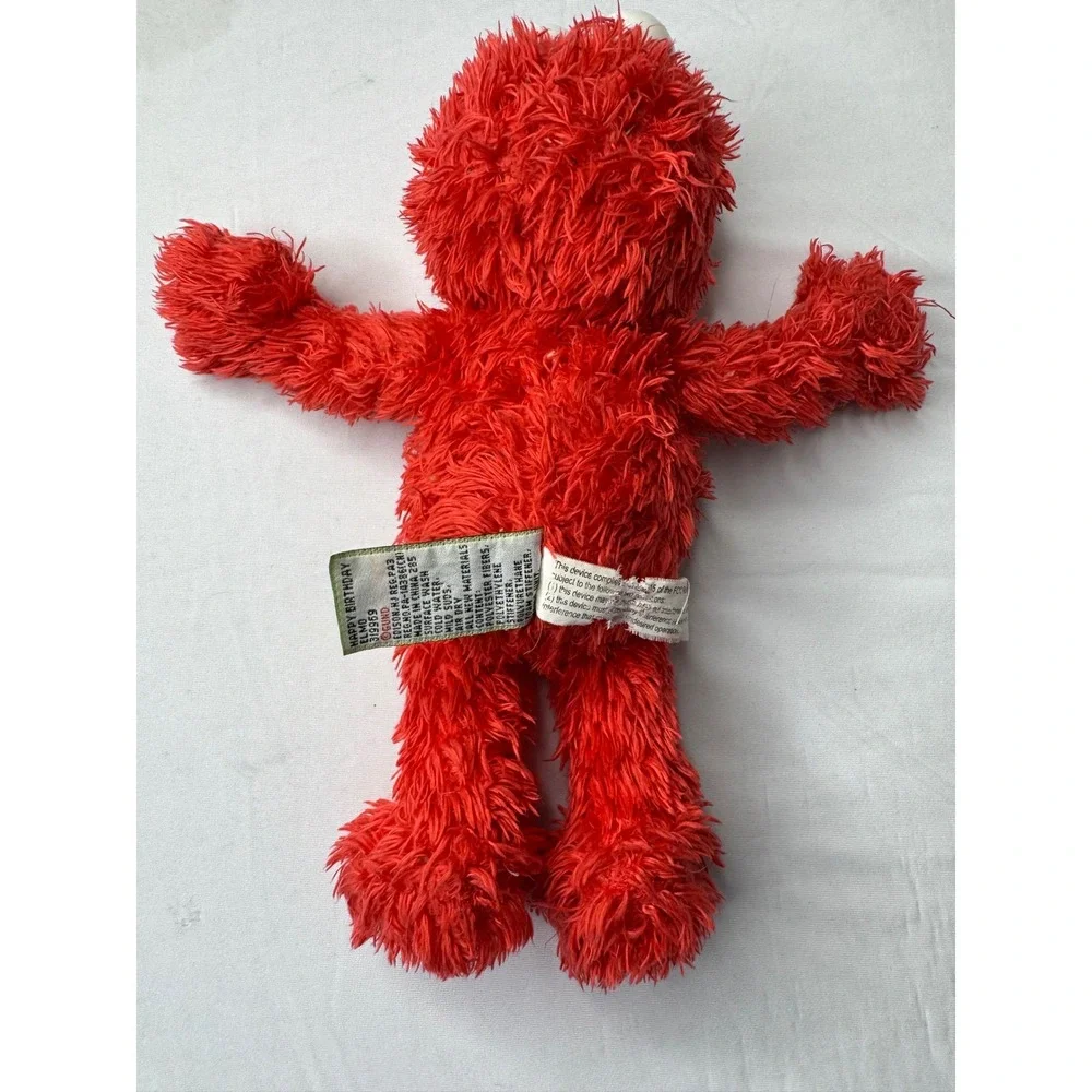 Gund Sesame Street Happy Birthday Elmo Plush Red Shaggy Toy 2012 319969 10 inch